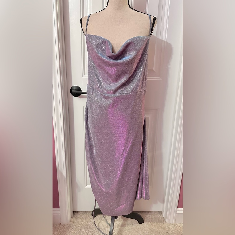 NWT CIDER Iridescent Purple Glitter Fairy Dress Size 1XL